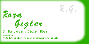 roza gigler business card