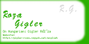 roza gigler business card